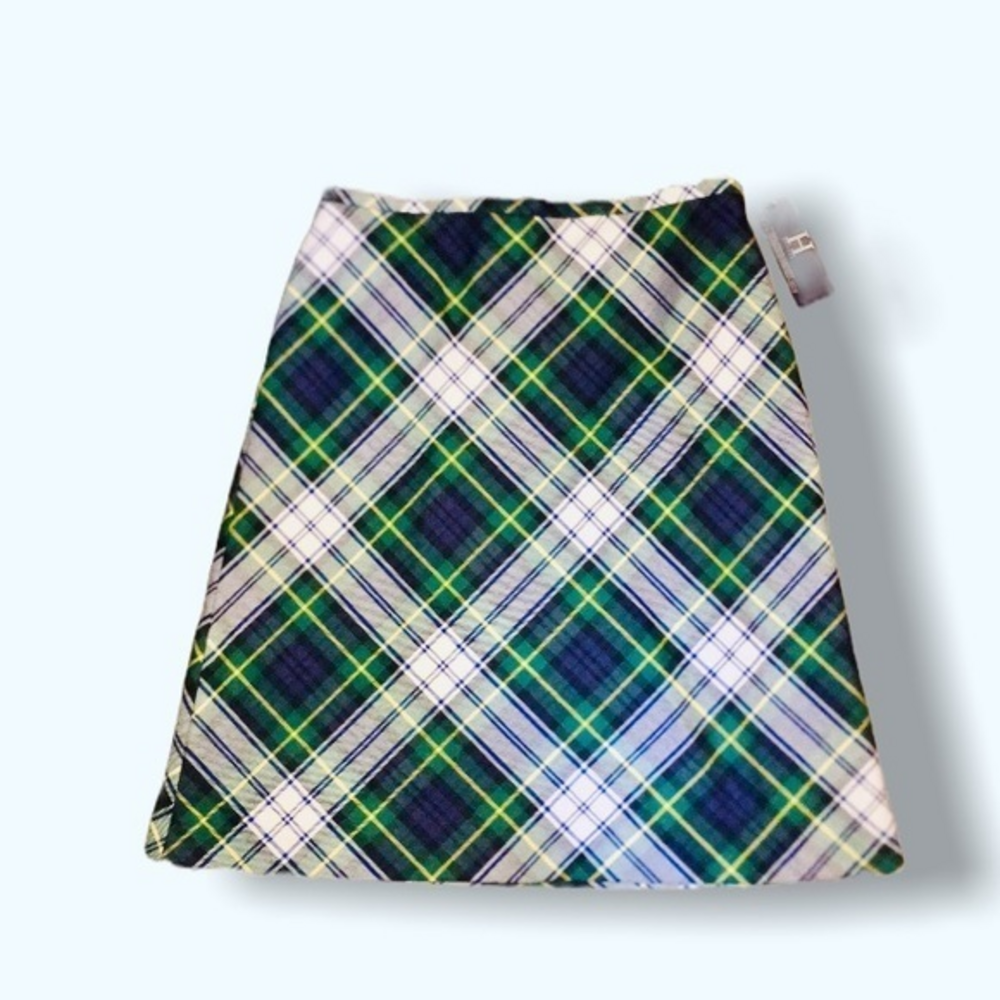 NWT Hilfiger Blue/Green‎ Plaid Tartan 6